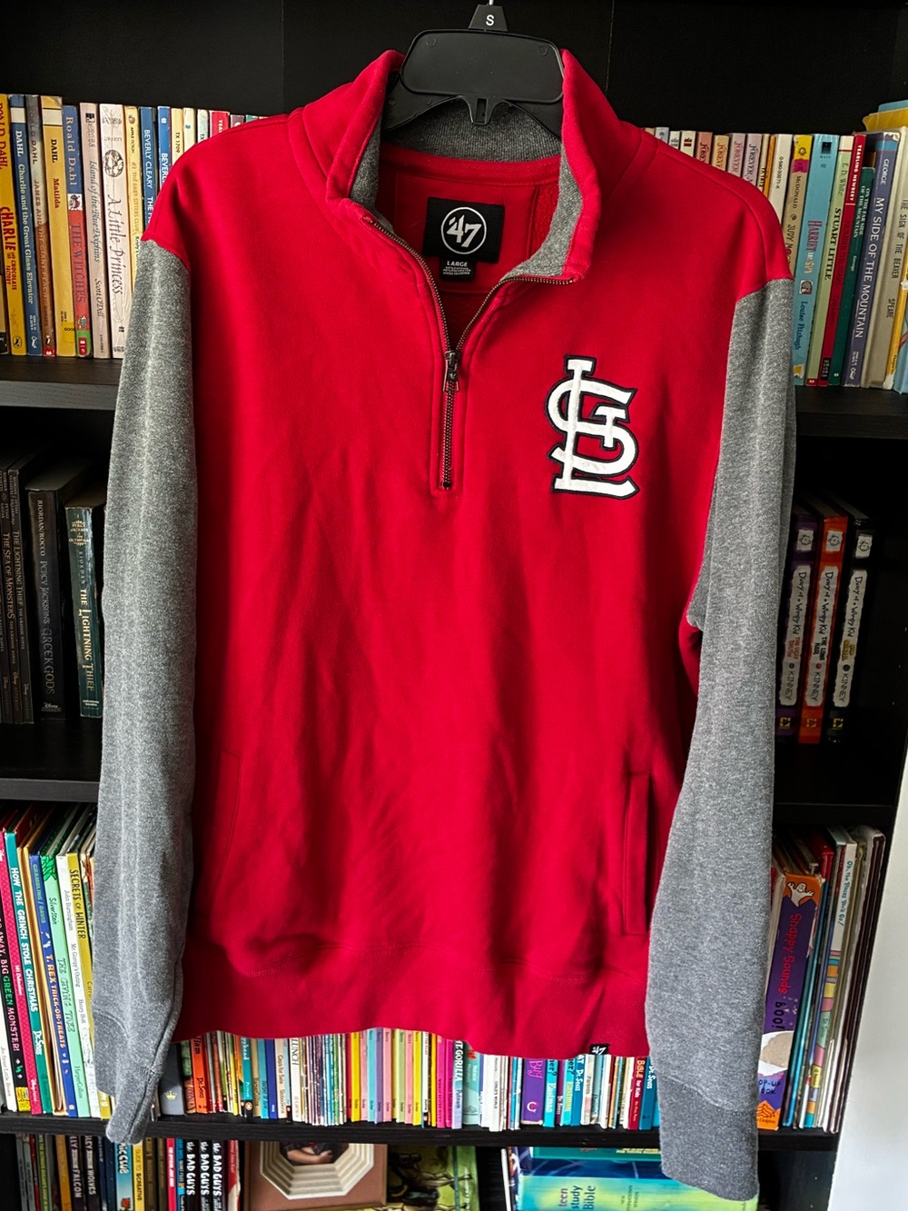'47 Brand St. Louis Cardinals Red & Gray quarter Zip Pullover Large
